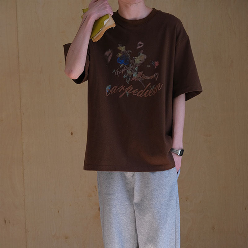 Flower Japanese Retro Cotton T-shirt