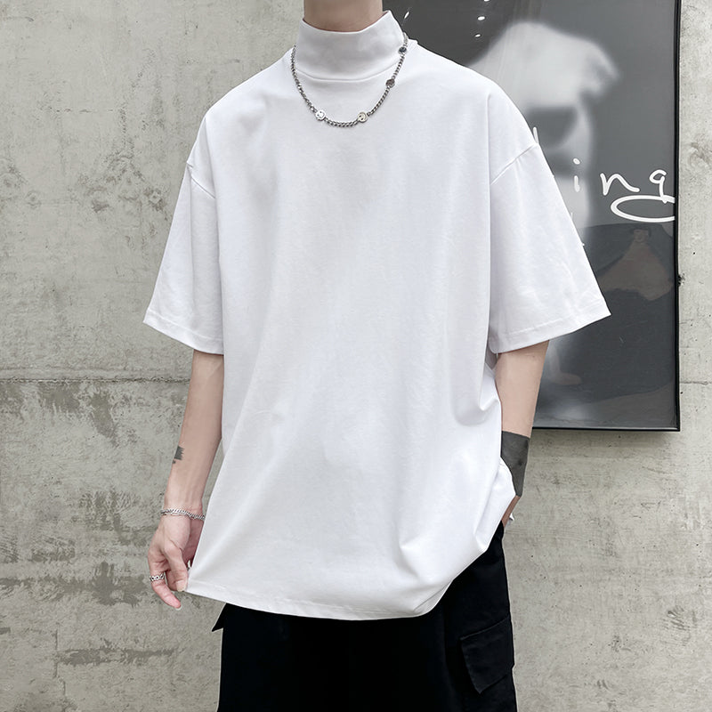 Half Turtleneck Solid T-shirt