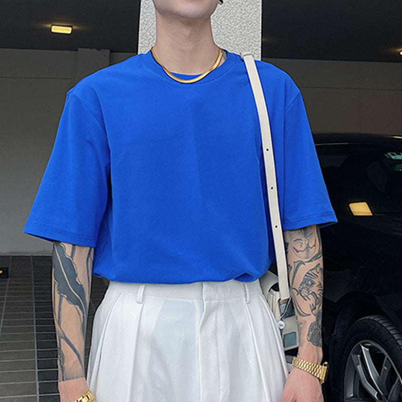 Loose Crew Neck Short Sleeve T-Shirt Vintage Tee