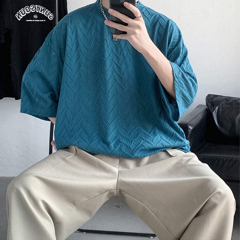 Loose Three Quarter Sleeve T-shirt