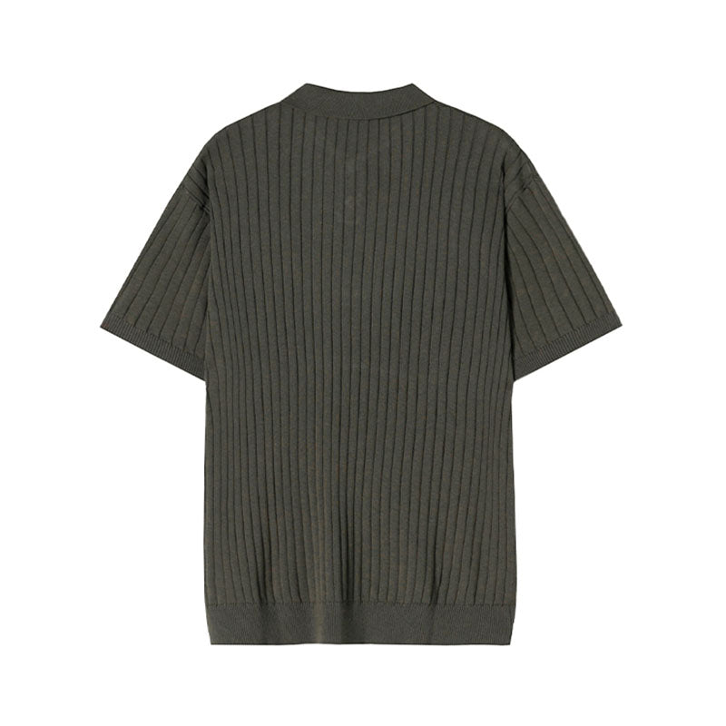 Men's Summer Short Sleeve POLO Shirt Knit T-Shirt