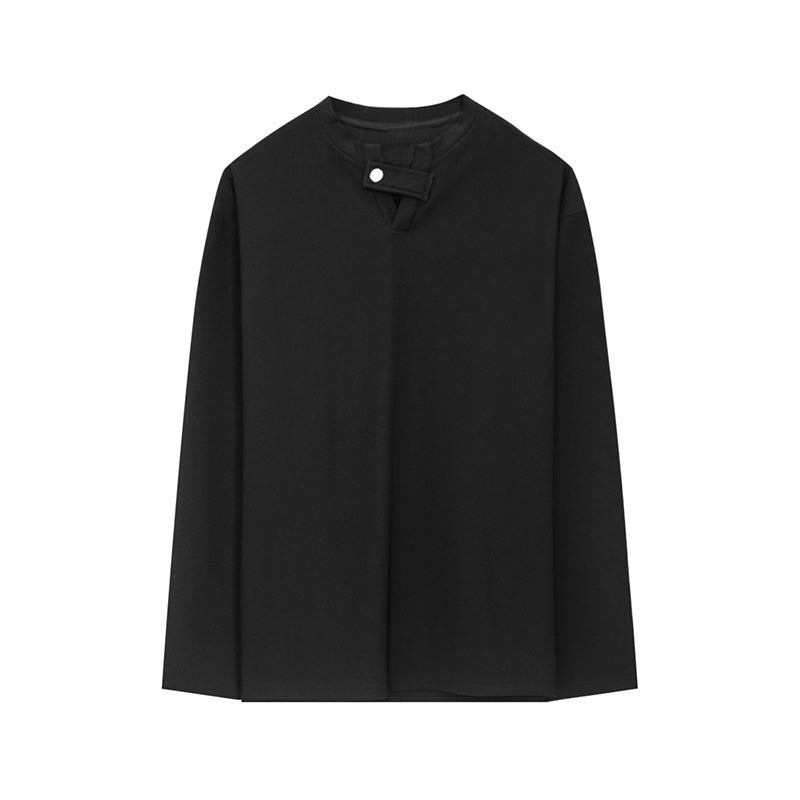 Men's Loose Solid Color V Neck T-shirt