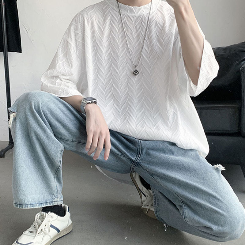 Loose Three Quarter Sleeve T-shirt