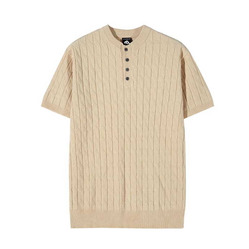 Men's Summer Twist Knit T-shirt